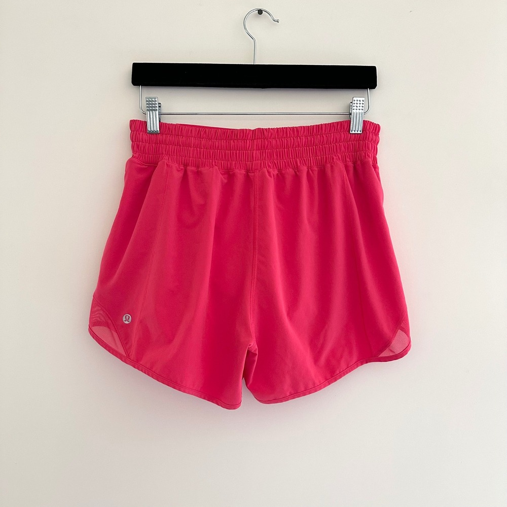 Lululemon Hotty Hot Shorts Size 8 Pink Running Athletic 4" Lined Gym - Picture 2 of 6